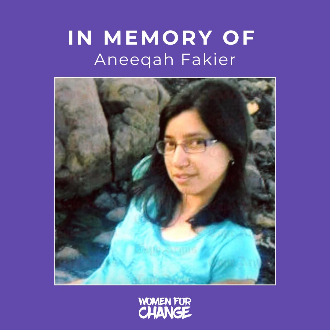 womenforchange5's tweet image. Aneeqah Fakier, 29, lifeless body was found in her home in Kensington, Cape Town, on 15 February 2015.

It is alleged that Aneeqah was strangled with an electrical cord. There were indications of forced entry, and some personal items were reported missing. To this day, no one has…