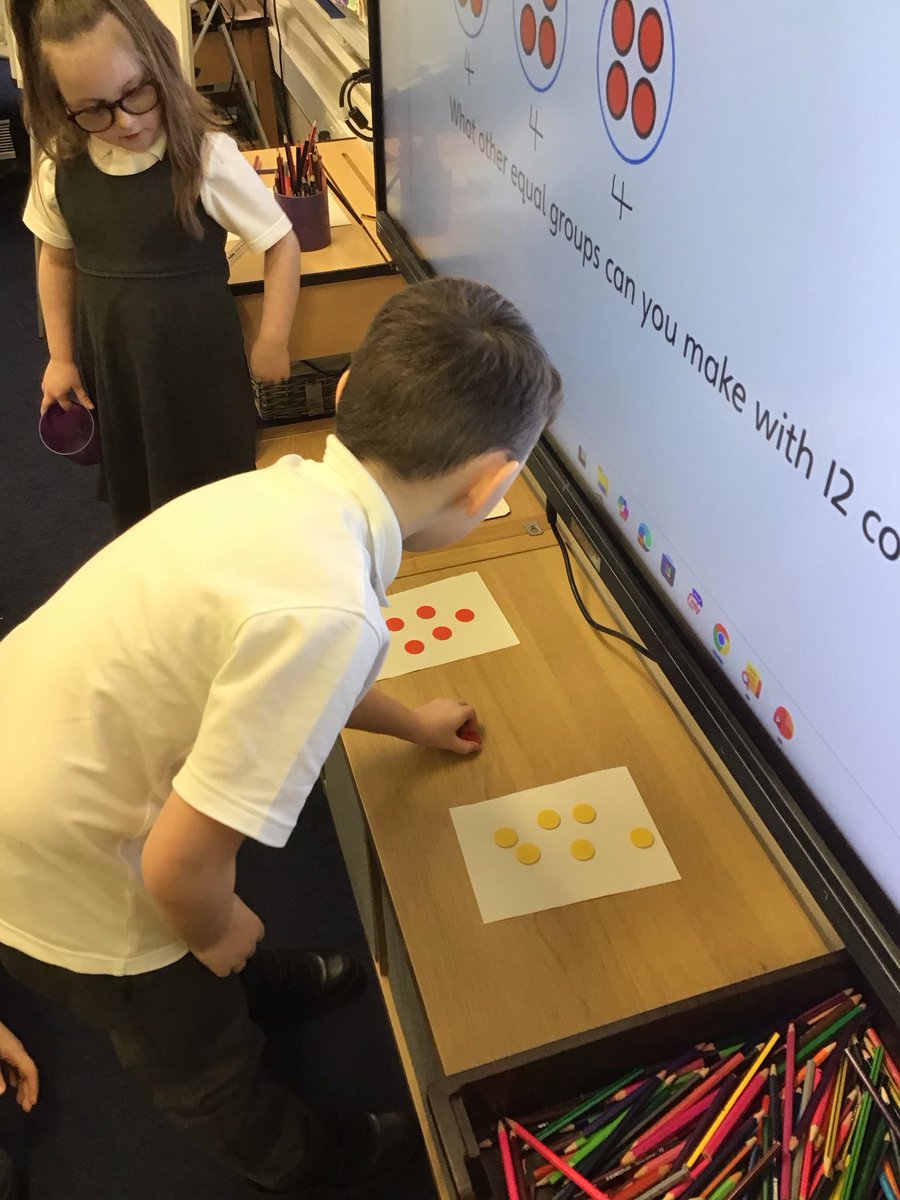 In maths today, Year 2 have been working hard to make equal amounts of objects. We used fruits and counters to help us visualise our sharing.