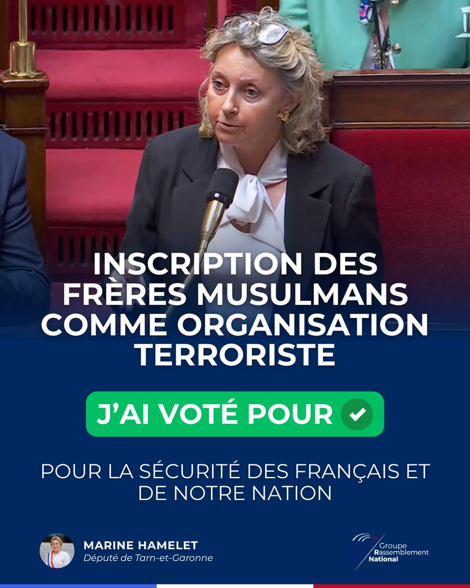 Cette résolution a été votée grâce aux députés Rassemblement National.