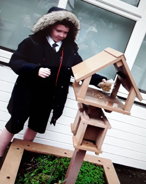carletonparksch's tweet photo. Our Eco Leaders braved the cold and the rain today to place different types of bird food around feeding stations in the school grounds. We are sure our feathered friends will be very appreciative! #EcoLeaders #environment https://t.co/FfPisUpiLz