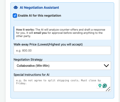 digibution's tweet photo. Digibution is starting to test our Negotiation Agent to see how it works, and build on it capablities. Our members will always be in the loop and can toggle this option on or off before sending out a direct offer to a business.
#digibution #ai #negotiationagent #directoffers https://t.co/S7c9MuZGSc
