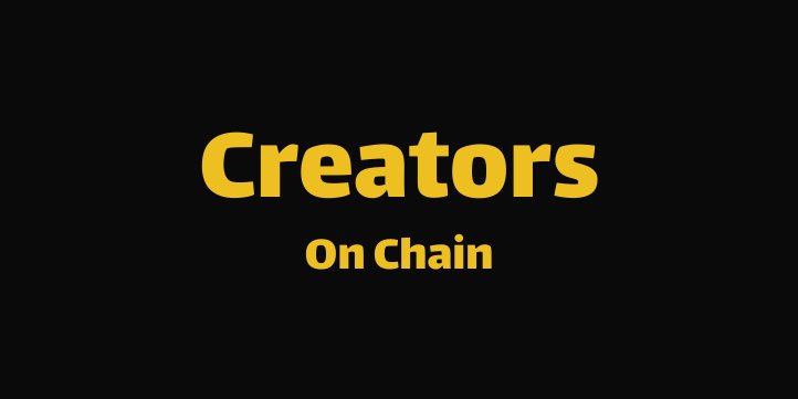 Creators On Chain (@Creators0nChain) / Posts / X
