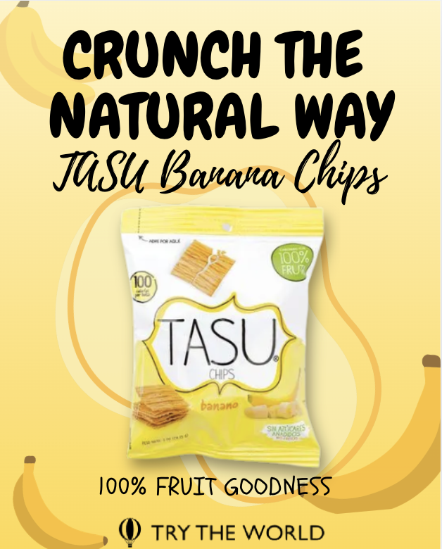 Trytheworld's tweet image. Crunchy. Natural. Guilt-free 🍌

Made from 100% real bananas, TASU Chips bring you the perfect balance of taste &amp;amp; health.

tasusnacksusa 

💛 No added sugar
 🌿 No preservatives

#TryTheWorld #TASUChips #HealthySnacking #BananaChips #SnackSmart