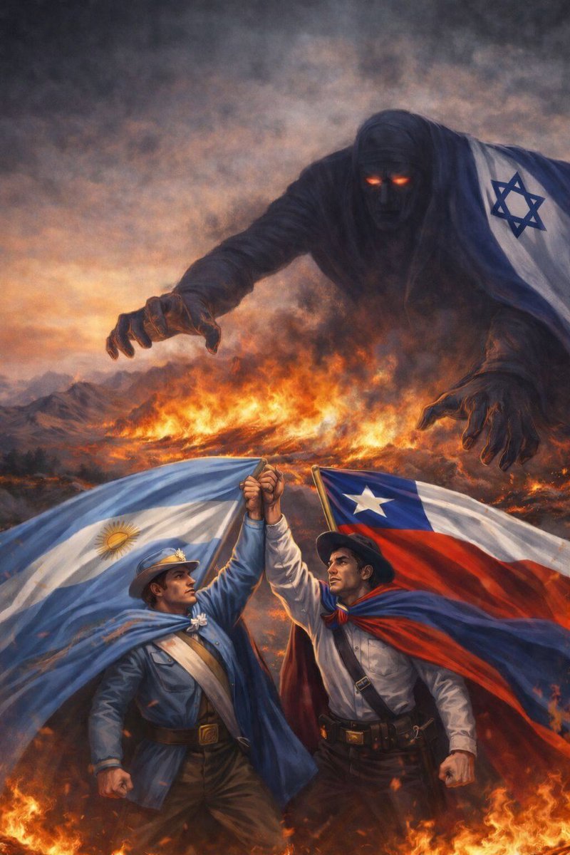 GoyDescontrol_'s tweet image. Argentinos y chilenos unidos contra el invasor! 🇦🇷 🇨🇱