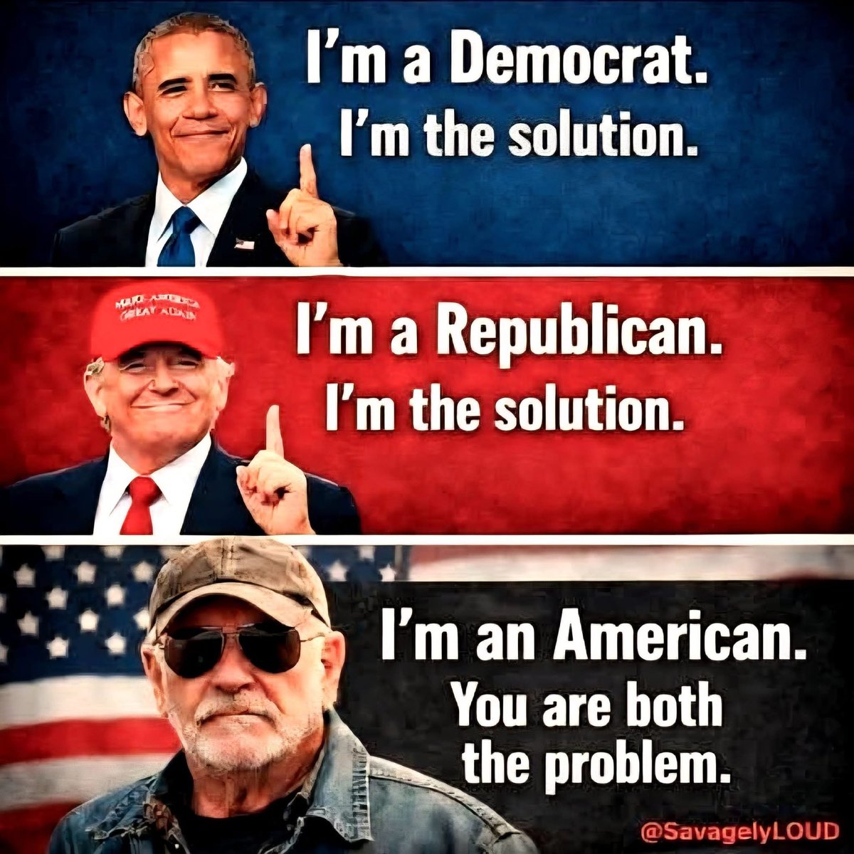 andy_buksterlin's tweet image. Our problem is we’re way too busy being Democrats and Republicans instead of Americans.