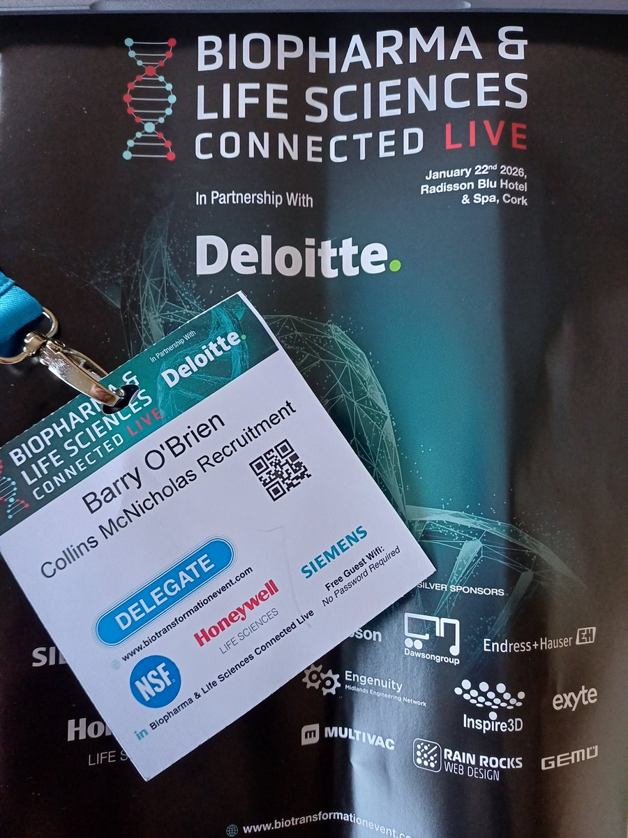 BarryOBrienCork's tweet photo. Delighted to attend the Biopharma &amp; Life Sciences Conference in Little Island.
This sector is thriving and there were 1600+ professionals and companies from the industry gathered.
Had some fun with VR too - but safe to say I won't be working in a clean room for the foreseeable! https://t.co/0yAo9d8Nks