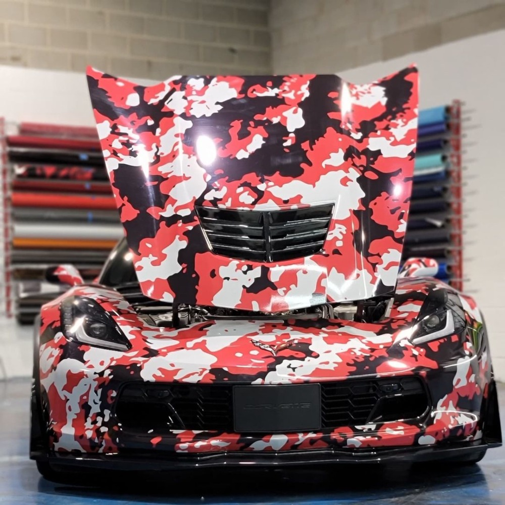 CamoWraps's tweet photo. Treetop Red Tiger Camo brings a bold, aggressive style to this Corvette Z06.

Wrapped by @itzwrap using high-performance vinyl from CamoWraps.

🛒 Shop premium camo wraps at https://t.co/Hp3fttkNKa

#CamoWraps #WrapLife #VinylWrap #CamoWrap #Camouflage #Camo #Corvette #CarWraps https://t.co/jzq7IhypSb