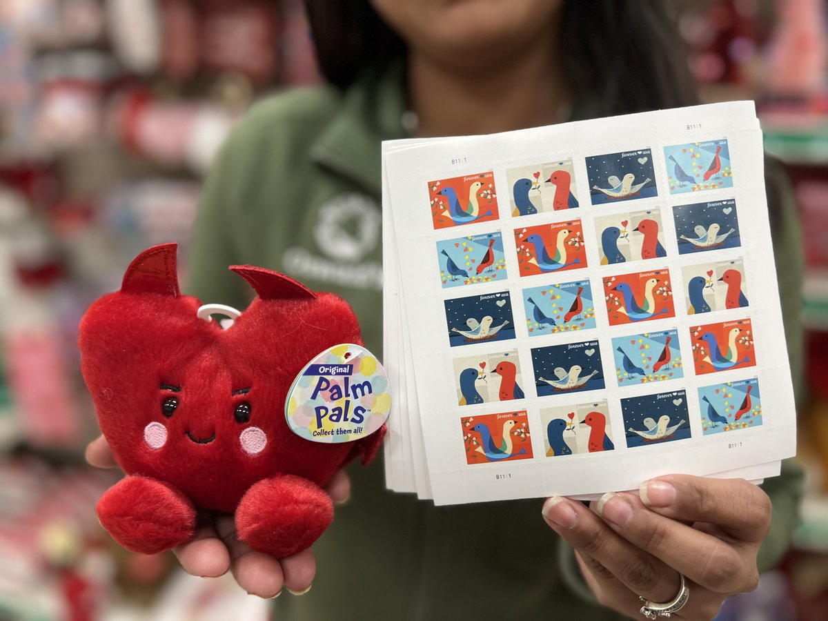 The brand new <a href="/uspostalservice/">Yvette Hemingway</a>  Love Forever Stamps just arrived at our in-store post office, and they’re almost too pretty to use. Perfect for thank you notes, Valentine’s cards, or sending something a little more heartfelt the old-fashioned way. 📷 #shoplocal