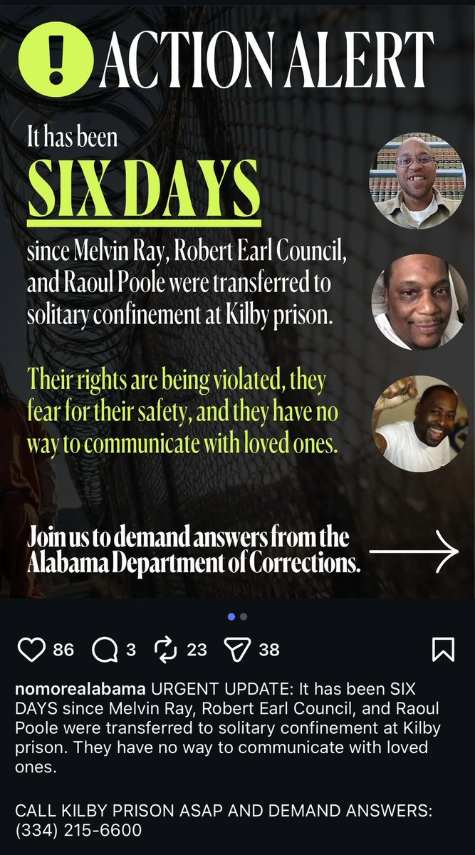 The Alabama Solution received an Oscar nomination today.  is the most important project I’ve ever worked on, but today I can’t help pray for Kinetik, Melvin and Raoul who are in an unknown location in solitary confinement because of their work. I’m advocating for these brave