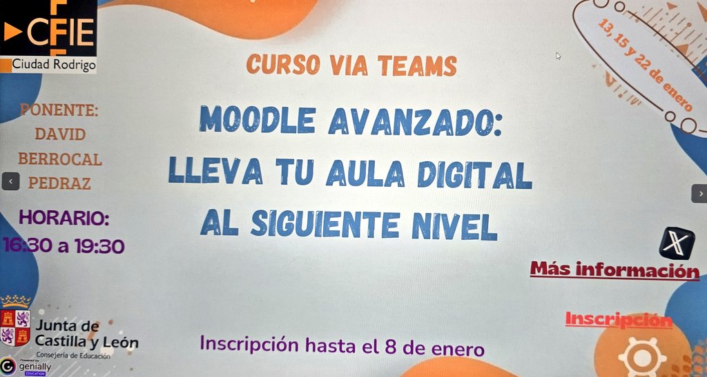 CFIE_CR's tweet image. Seguimos avanzando en la formación en #Moodle junto a @MaquinaHistoria, aprendiendo a crear, editar y gestionar aulas Moodle y a enriquecerlas con contenidos.
@IESRamosManzano
#FormaciónCyL 
#TICyL