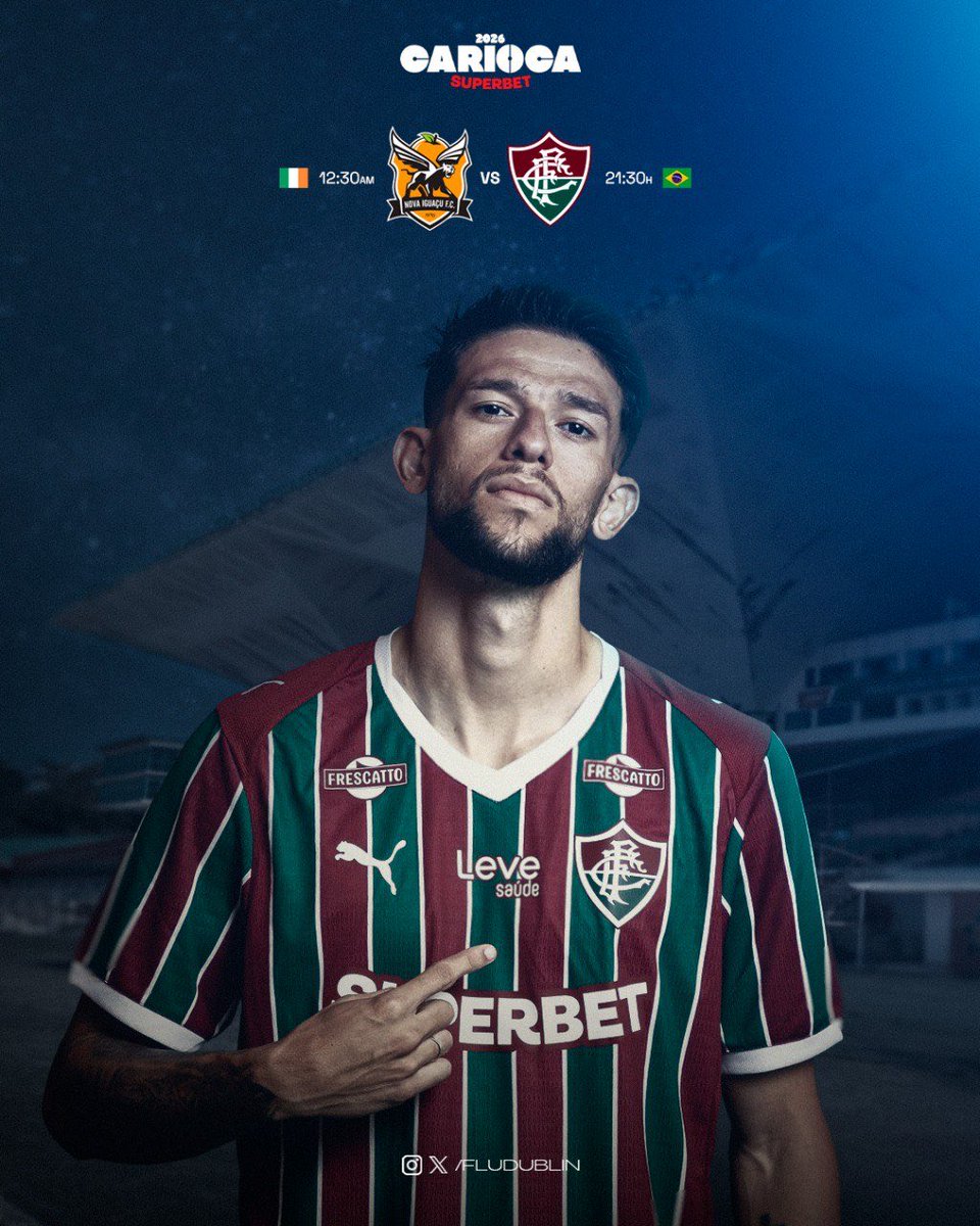 FluDublin's tweet photo. É #DiaDeFlu, tricolor! Na próxima madrugada, o #TimeDeGuerreiros, enfrenta o Nova Iguaçu pela 3ª rodada do Campeonato Carioca.

🏟 Luso-Brasileiro/RJ

⏰Horário: 
21:30hrs de Brasília
00:30hrs de Dublin https://t.co/vmWDTH2Fc6