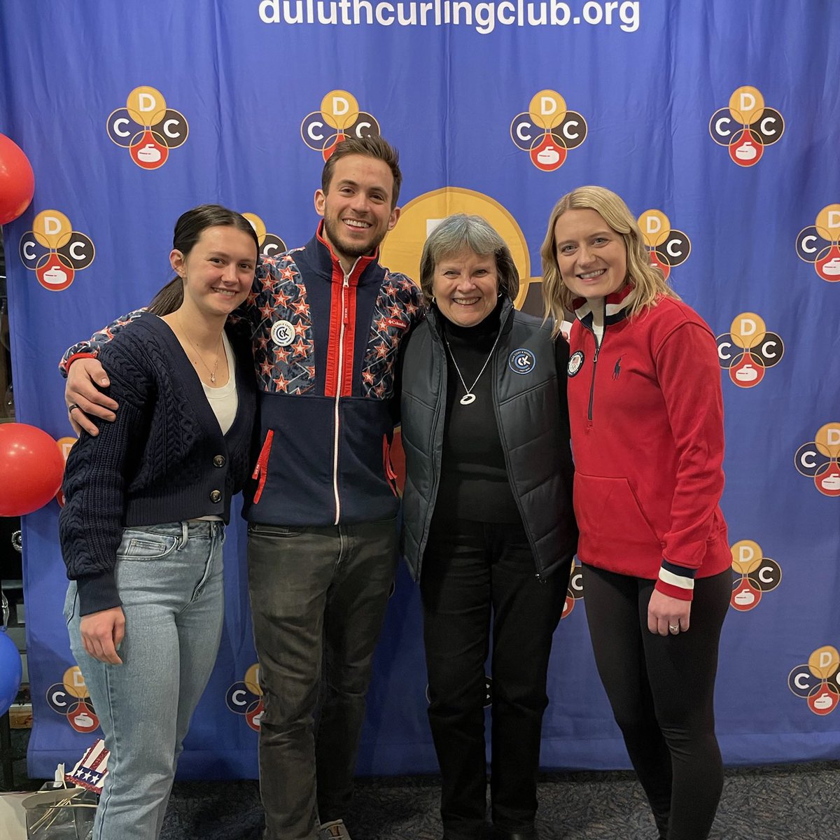 CoryandKorey's tweet photo. Thank you so much to @DuluthCurling for hosting our sendoff the other night! We had such a fun time celebrating with friends and family and we’re really feeling the love before we head off to Italy! 🥰🇮🇹
#TeamCK https://t.co/GJjrJpmz39