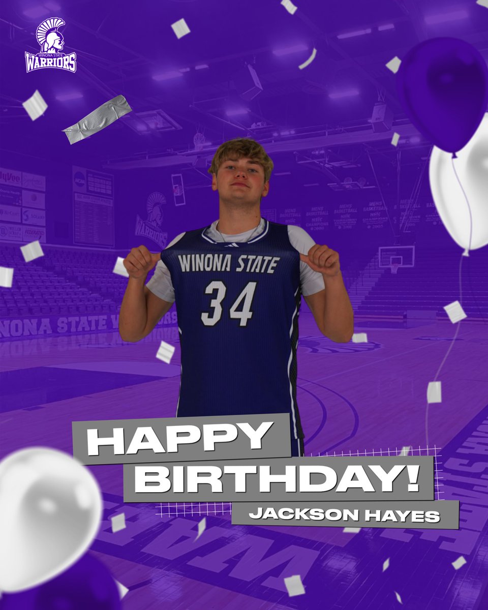 Happy birthday shout out to Jackson Hayes! If you see Jackson on campus make sure to wish him a happy birthday 🎈🎁🎂 #WarriorBirthdays