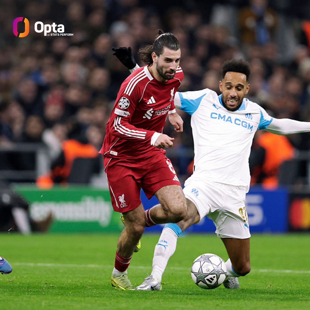 OptaJoe's tweet image. 1 - @LFC's Dominik Szoboszlai is the only player in the UEFA Champions League this season who is the outright leader for his team in the following categories:

Goals (4)
Goals and assists (7)
Chances created (18)
Possession won (47)

Unicorn.