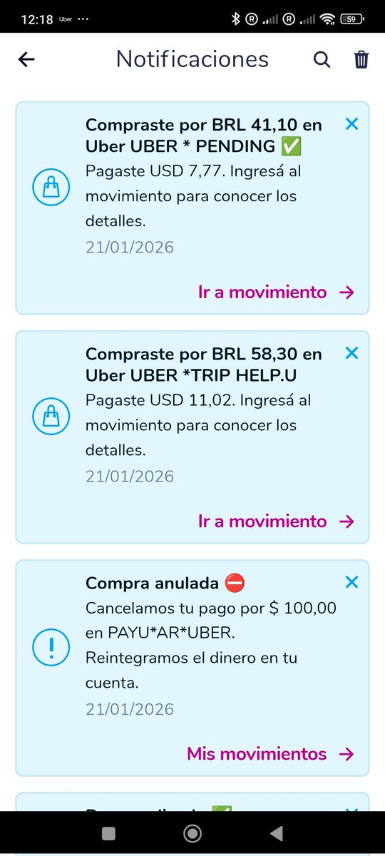 mchelo1973's tweet photo. @Uber_ARG Estoy en Brasil. Me cobraron 2 veces el mismo viaje. Encima tenia crédito a favor. Los brasileros me cierran en chat. Voy a hacer la denuncia en defensa al consumidor https://t.co/IGizUif0q2