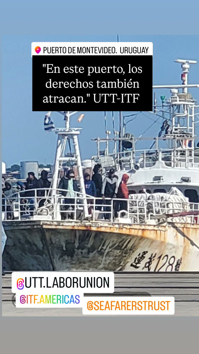 "In this port,rights also dock."UTT-ITF Puerto de Montevideo-Uruguay. #somositf #wemovetheworld #humanity