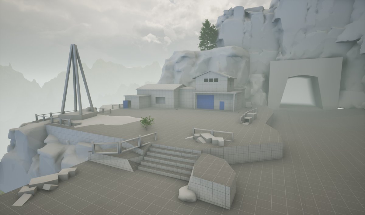 Working on something new, early blockout, want to make something entirely from scratch without any concepts to polish my level design abilities 😄