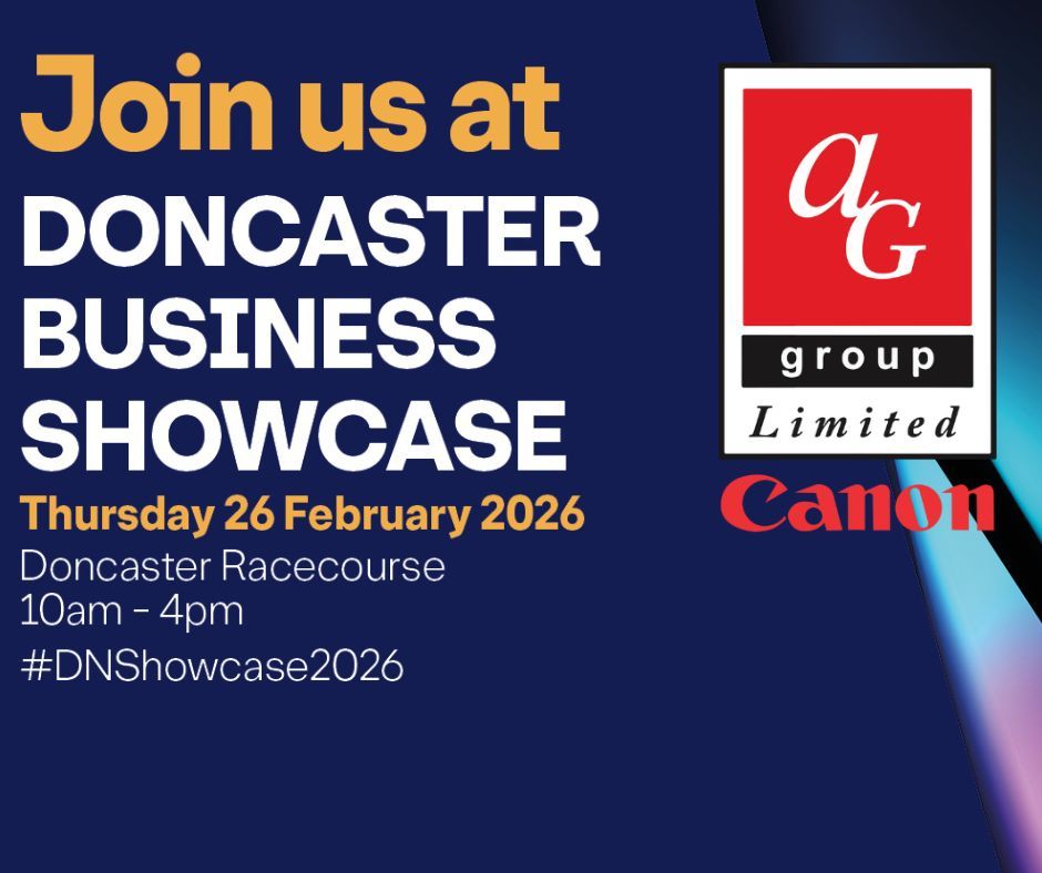 AGCopiers's tweet photo. Join us at the Doncaster Business Showcase on 5 weeks to go.

If you need a managed print solutions then make sure you drop by and see if, looking now for something DM us 

#aggroupltd #canonpartner #DNShowcase2026 https://t.co/yTwD6FdvZk