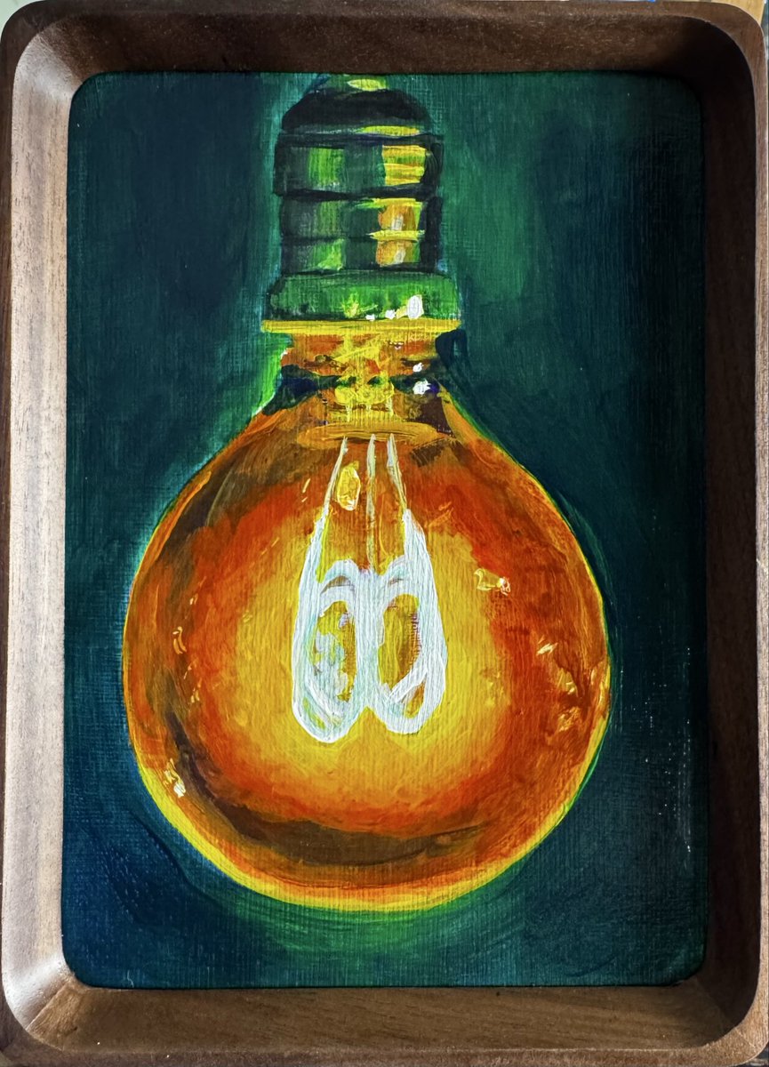 fermionne's tweet image. 💡: We should abandon ‘should’ so Boo can do Boo. 

Acrylic on 5x7 canvas panel, framed. 

#randomideas #acrylicart #Framedpainting