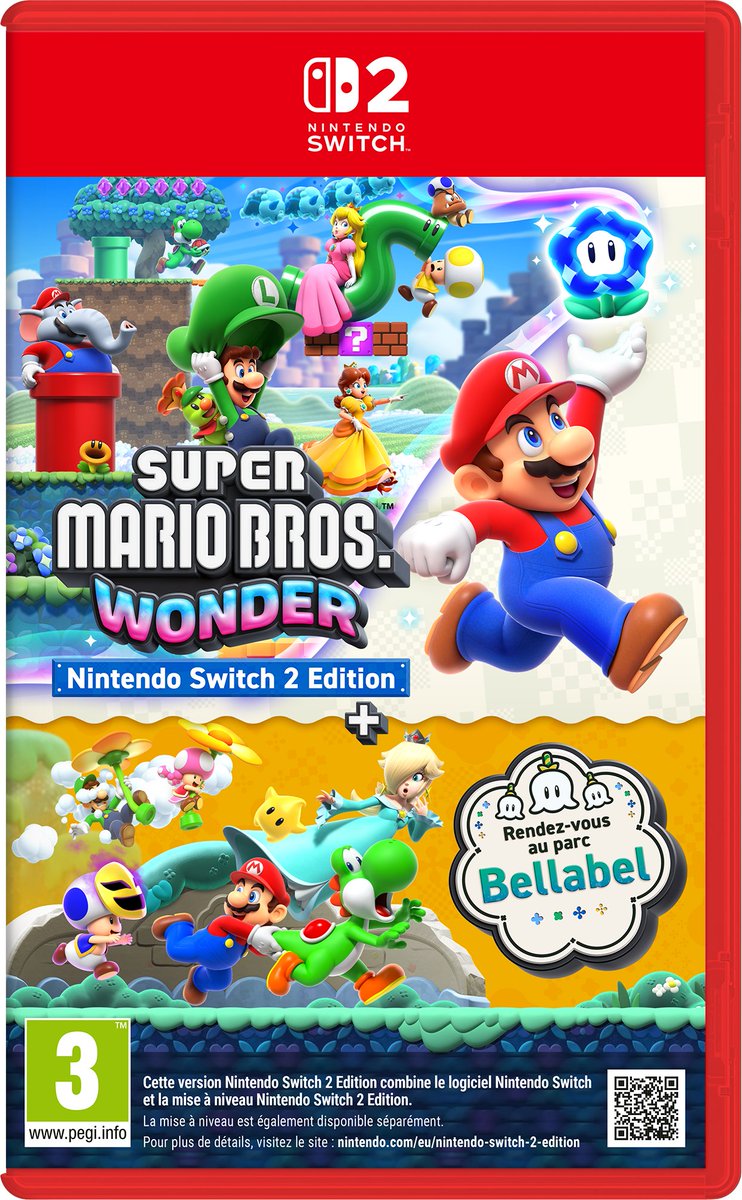 NintendHOME's tweet image. 💶 Prix – Les précommandes des produits dédiés à Super Mario Bros. Wonder – Nintendo Switch 2 Edition + Rendez-vous au parc Bellabel sont en cours d’apparition sur le My Nintendo Store.

– Mise à niveau Nintendo Switch 2 Edition en téléchargement : 19,99 €
– Version physique…