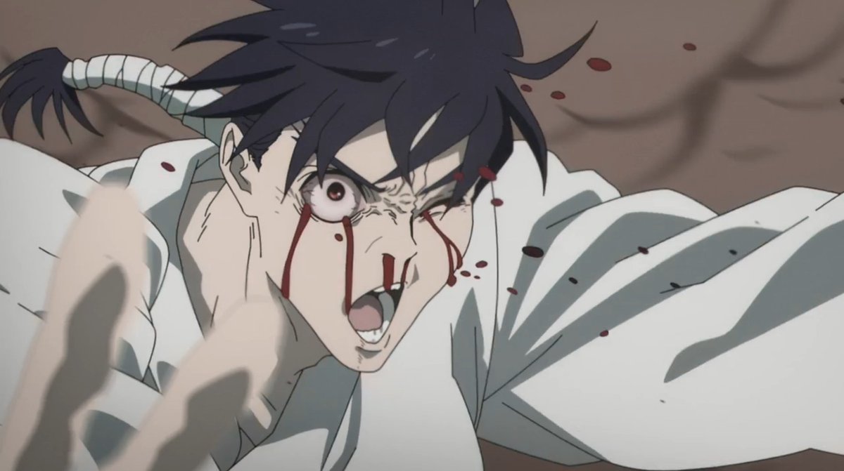 Latte_kousatsu's tweet image. ・甚爾の強さを理解
・覚醒した真希が甚爾と同格になったのを誰よりも早く察知する慧眼
・その脅威を前にして、血を吹きながら全力を尽くす覚悟
「戦況把握能力」と「判断の早さ」は間違いなくトップクラスだったと思う。本当に惜しい才能。
#呪術廻戦