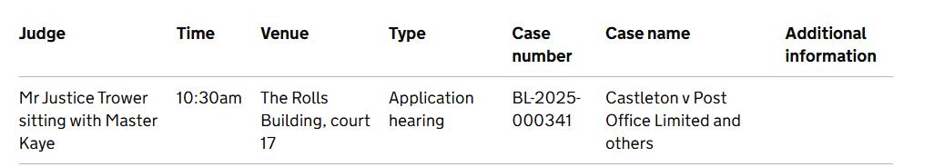 #PostOfficeScandal Wishing <a href="/CastletonLee/">Lee Castleton OBE</a> all the best for tomorrow ahead of the Application hearing in the Rolls Building, court 17.  Lee deserves justice after over 2 decades fighting, he deserves to clear his name from the civil judgement obtained by the <a href="/PostOffice/">Post Office</a> in 2006/07,
