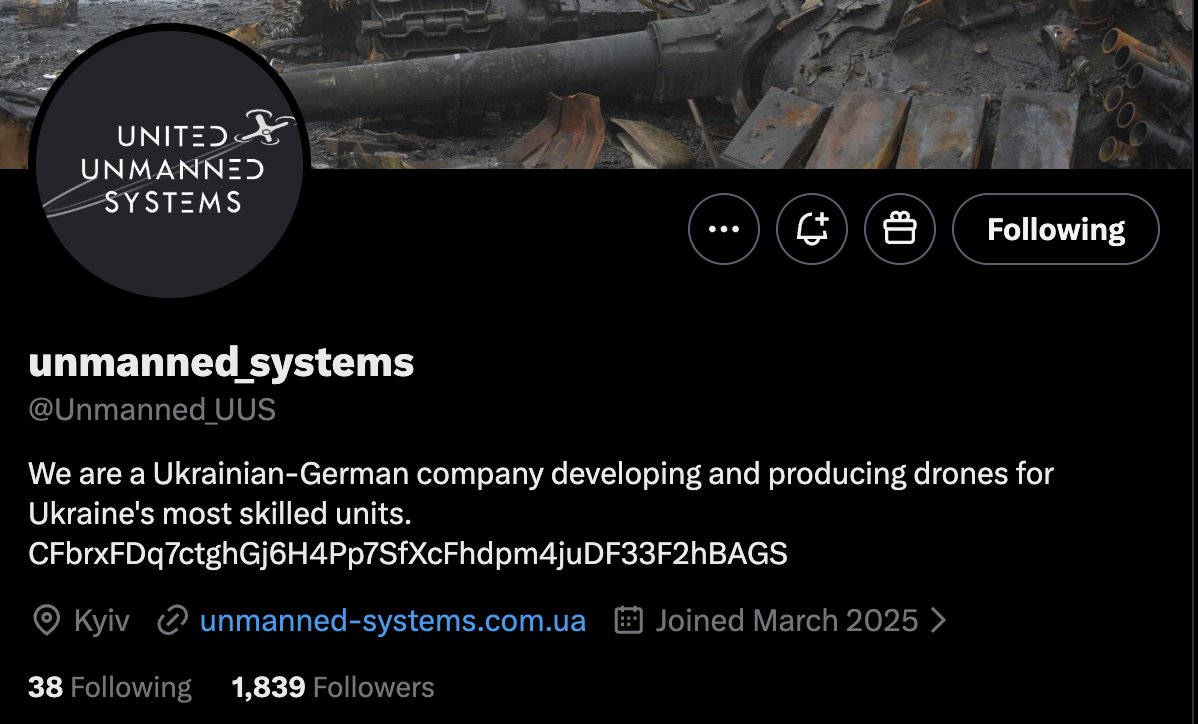 Things happening on <a href="/BagsApp/">BAGS</a> today!  <a href="/Unmanned_UUS/">unmanned_systems</a> just updated CA for $UUS!

Their founder, <a href="/sumlenny/">Sergej Sumlenny, LL.M</a> is followed by the President of Finland on X.

CFbrxFDq7ctghGj6H4Pp7SfXcFhdpm4juDF33F2hBAGS