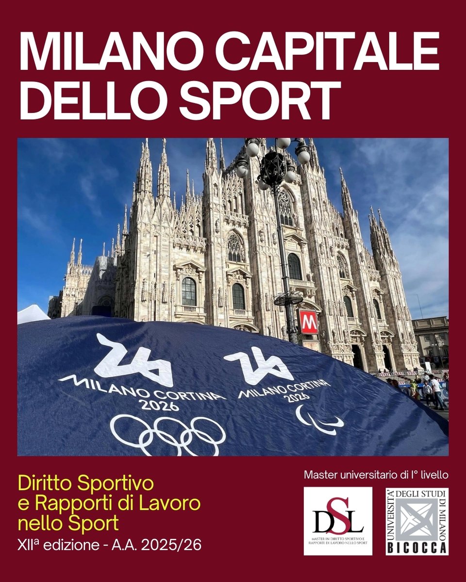 MasterDSL's tweet image. Il Master rappresenta un'opportunità unica per coloro che vogliono essere coinvolti professionalmente nel mondo del sport a tutti i livelli.

Milano è la capitale dello sport per i grandi eventi mondiali come @milanocortina26 

linktr.ee/masterdirittos…

@TizianaVettor 
@unimib