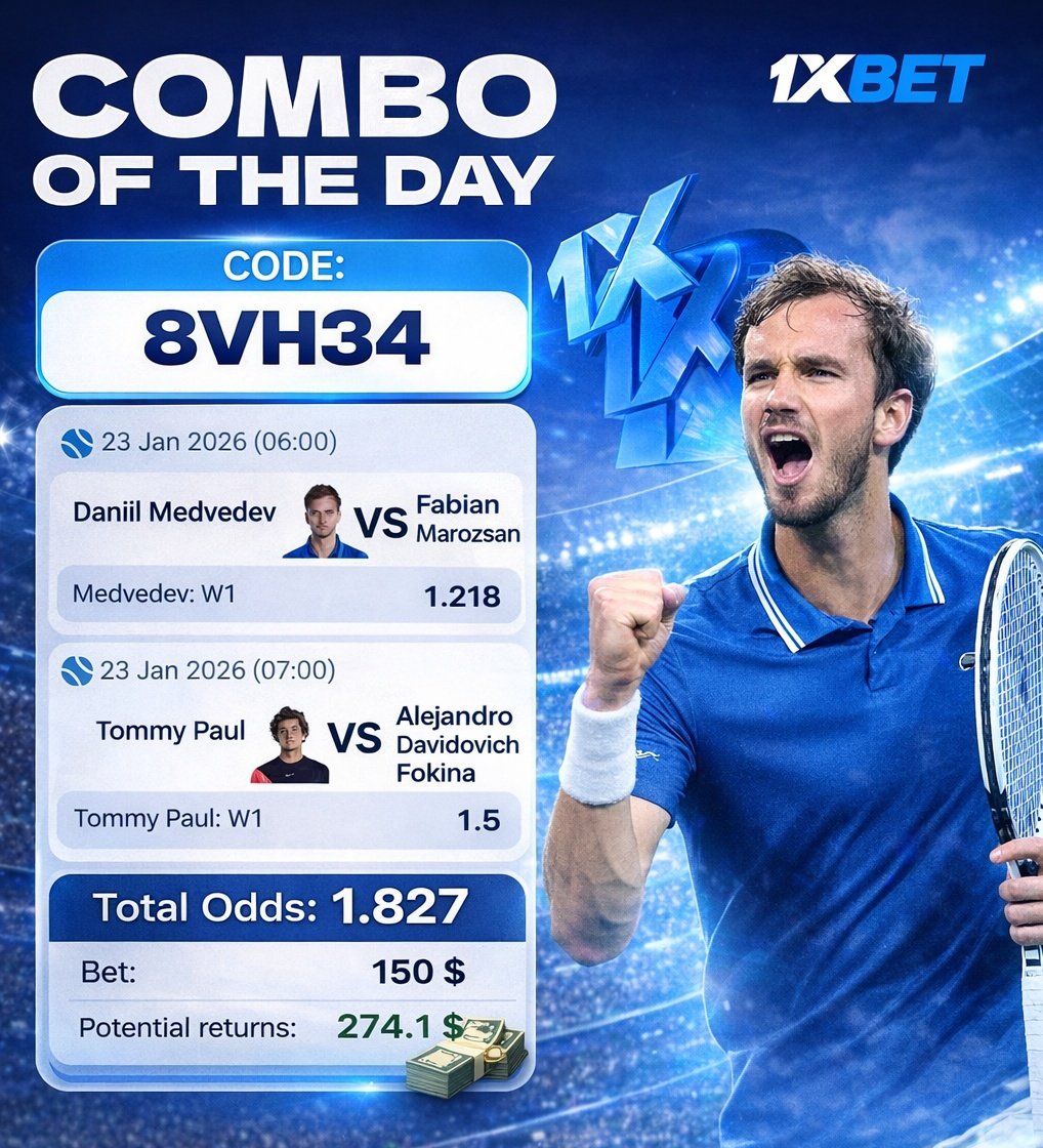 ThePicksShop's tweet image. 🎾🔥 COMBO OF THE DAY 🔥🎾
✅ Medvedev W
✅ Tommy Paul W
📊 Total Odds: 1.82
🆔 Code: 8VH34
Let’s eat 💰💰
#TennisBet #SureWin #AccaTips