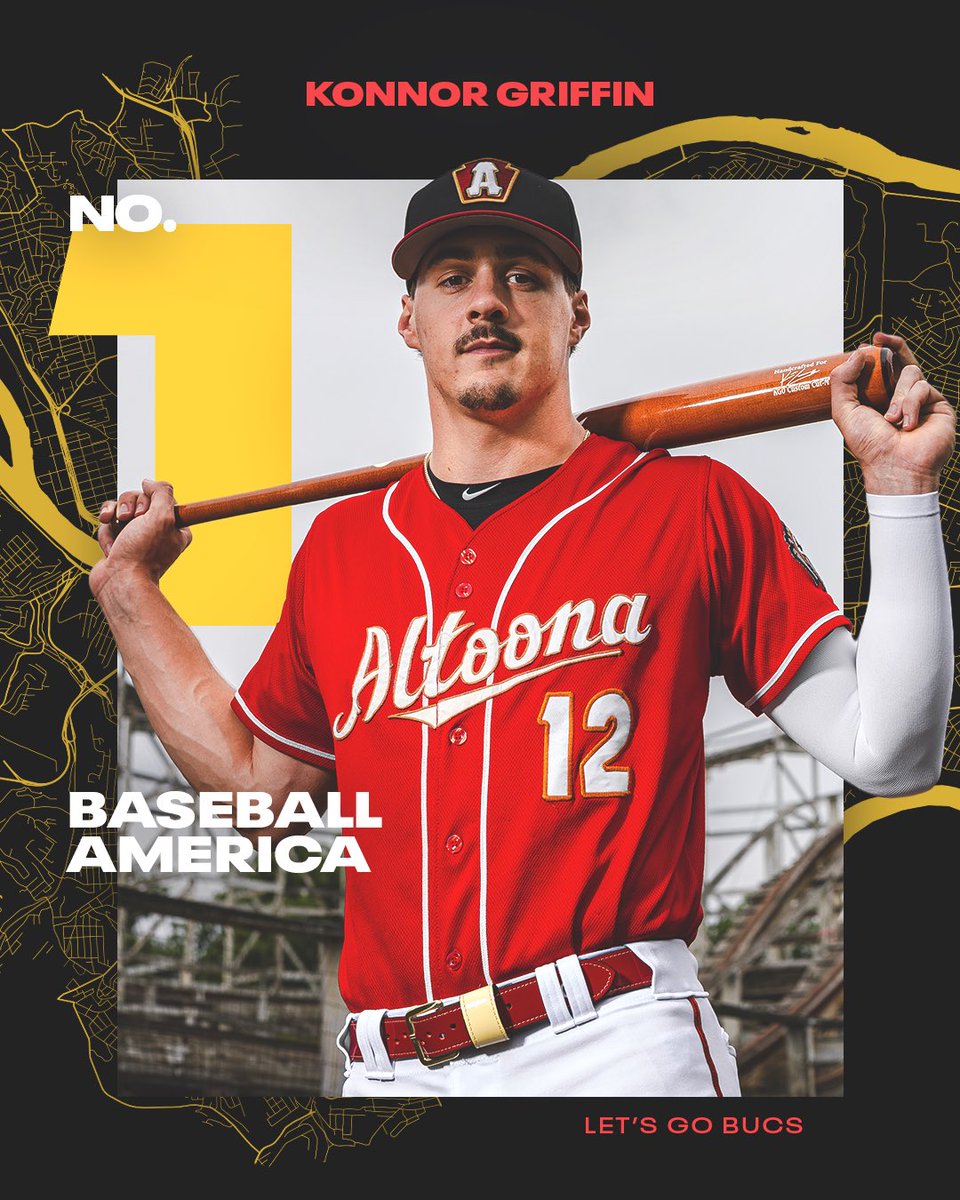 YoungBucsPIT's tweet image. Konnor Griffin is pretty good at baseball. He tops @BaseballAmerica’s list!