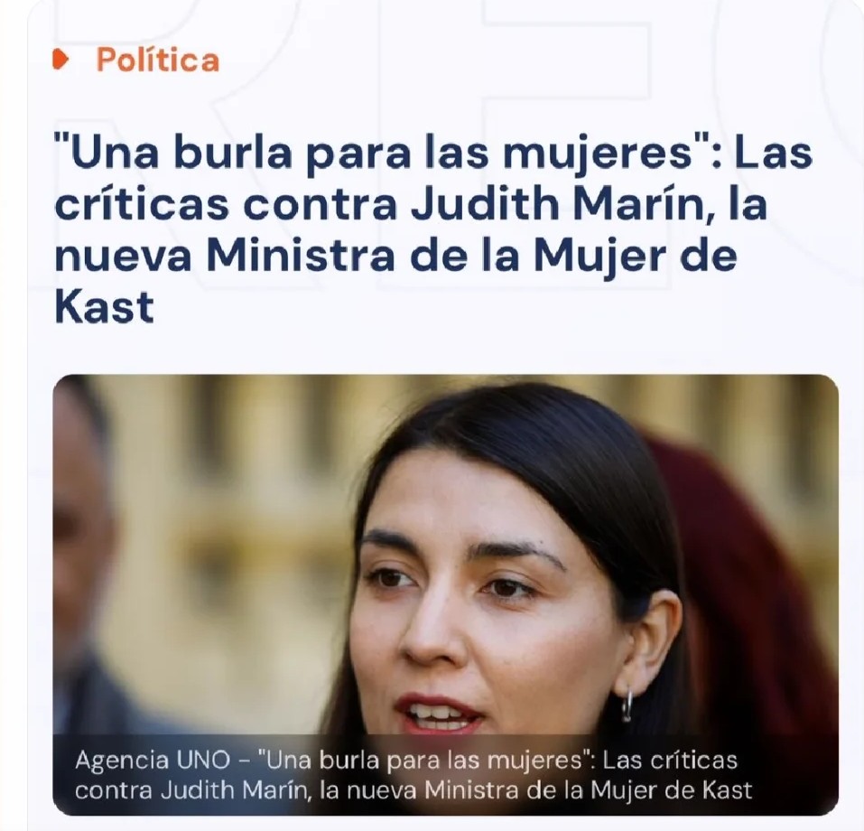 Soy mujer, chilena y emprendedora. 
Para mi es un orgullo que una mujer intachable lidere el Min. de la Mujer.
Todo mi apoyo a Judith Marín. 
<a href="/MarinJudithM/">Judith Marín</a>