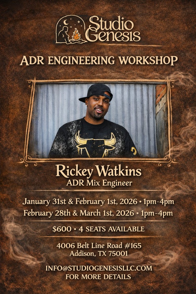 Studio__Genesis's tweet image. If you've ever wanted to learn to engineer for anime or step your audition game up nows your chance @Rizzo214 will help you succeed! Payment plans available. #ADR #Engineering #protools