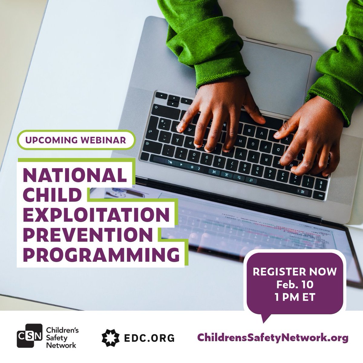 Join us on #SaferInternetDay for a webinar on prevention programs that help create healthy, safe spaces for children and adolescents.

We’ll cover practical, age-appropriate approaches for:
• Ages 5–10: building safer spaces to live, learn, and play in a digital world
• Ages