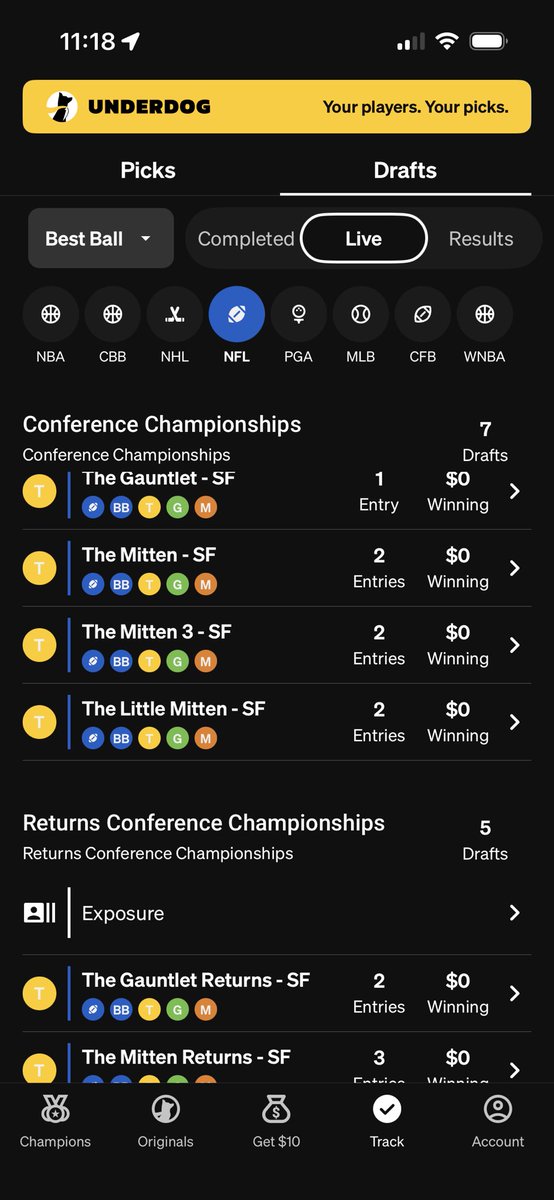 Sucks my Gauntlet is ☠️ in a pod with 3 other completely dead squads, winner will advance w/ just Kyren, JSN, &amp; KW3.  Nobody even has a LIVE QB in the pod. 
Have a couple returns teams that could make some noise, but mostly drawing dead rest of the playoffs!
#BringOnTheBigBoard