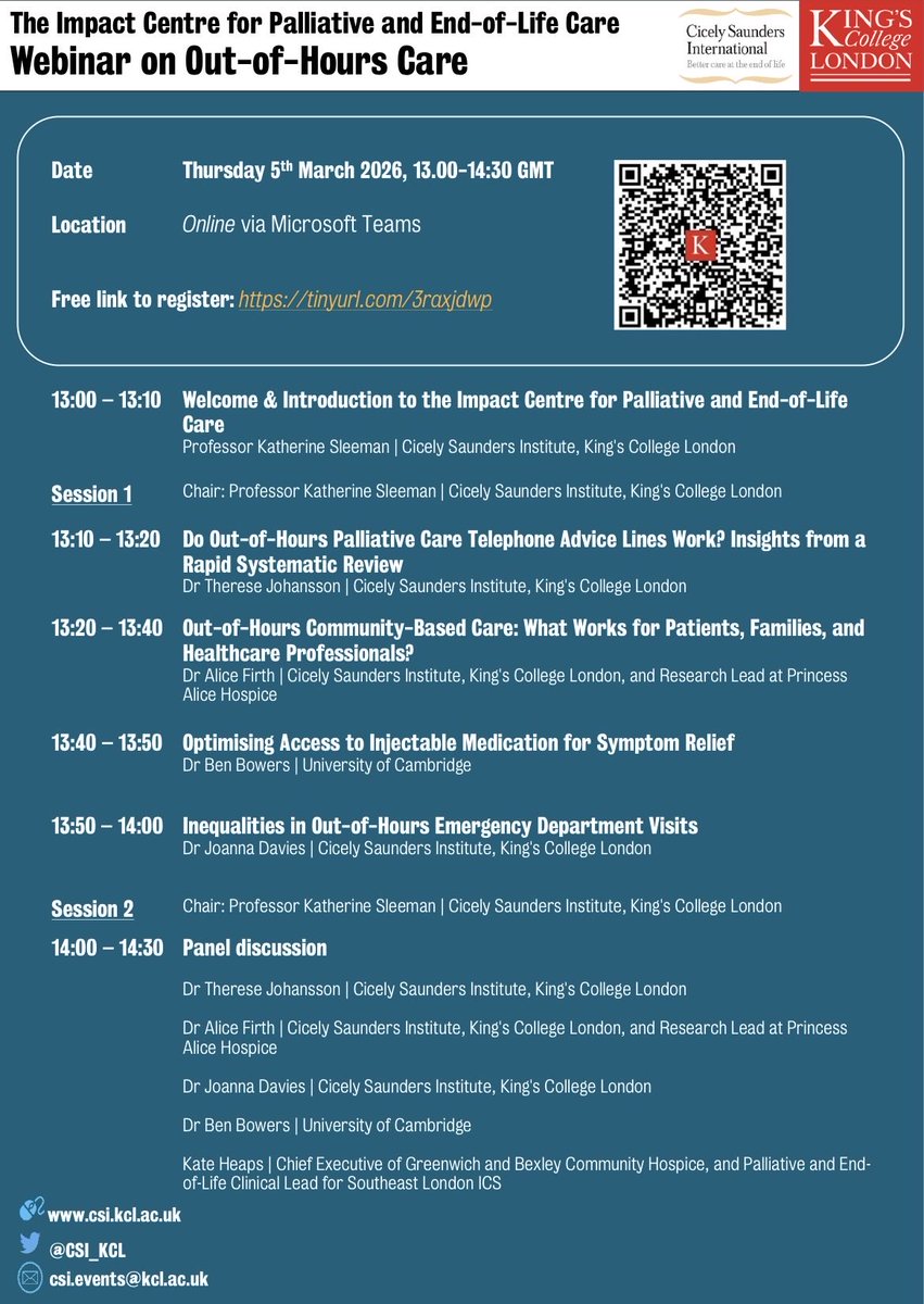 Prof Katherine Sleeman tweet media