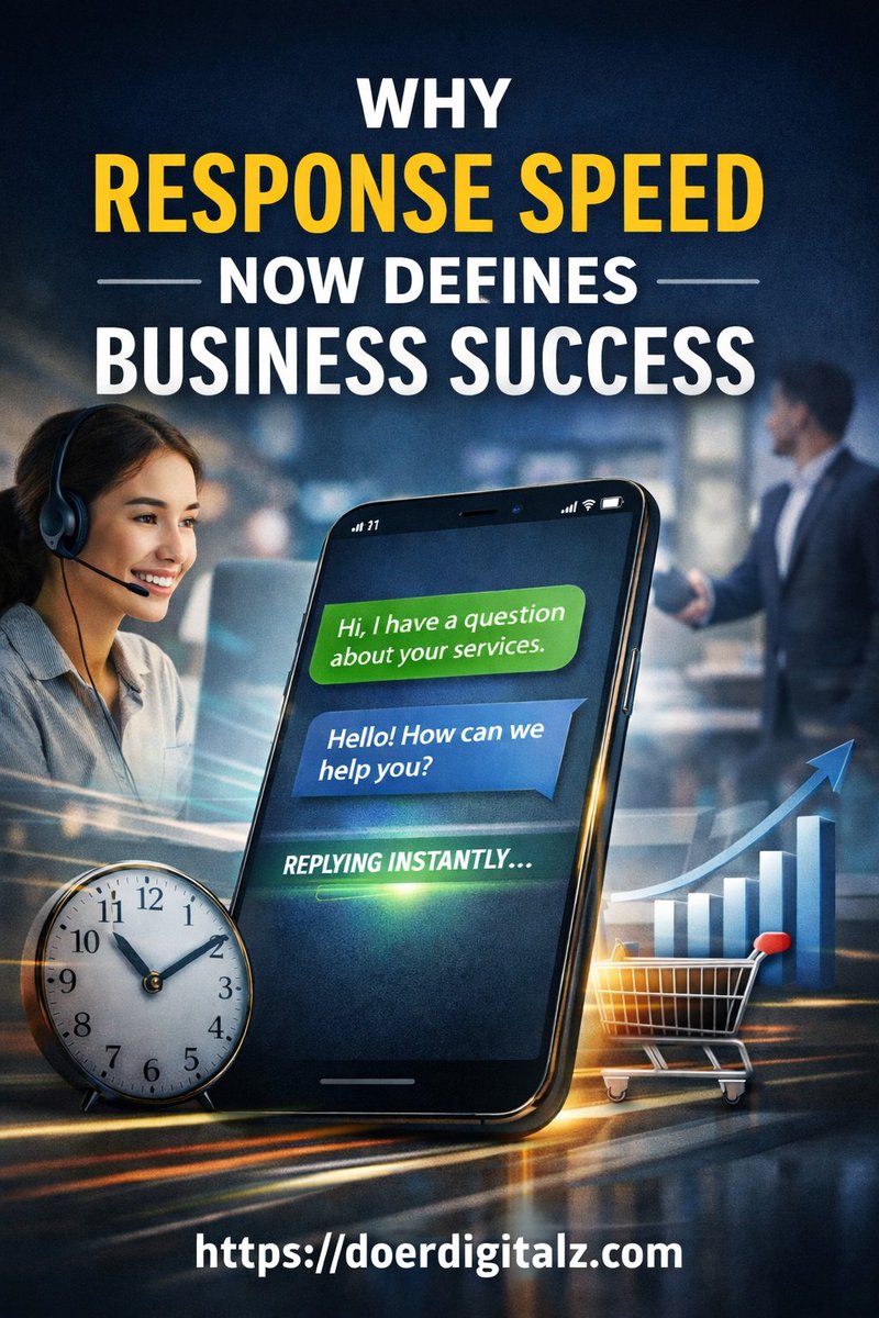 doerdigitalz's tweet photo. Why Response Speed Now Defines Business Success. Visit https://t.co/huJhsAE4yC #FastReplies #SpeedWins #CustomerFirst #NoMissedMessages #QuickResponse #BusinessHustle #LeadBoost #ReplyFastWinBig #BizSuccess #InstantResponse #WorkSmartNotHard #DigitalEdge #EfficiencyMatter https://t.co/SrZIyxB9RD