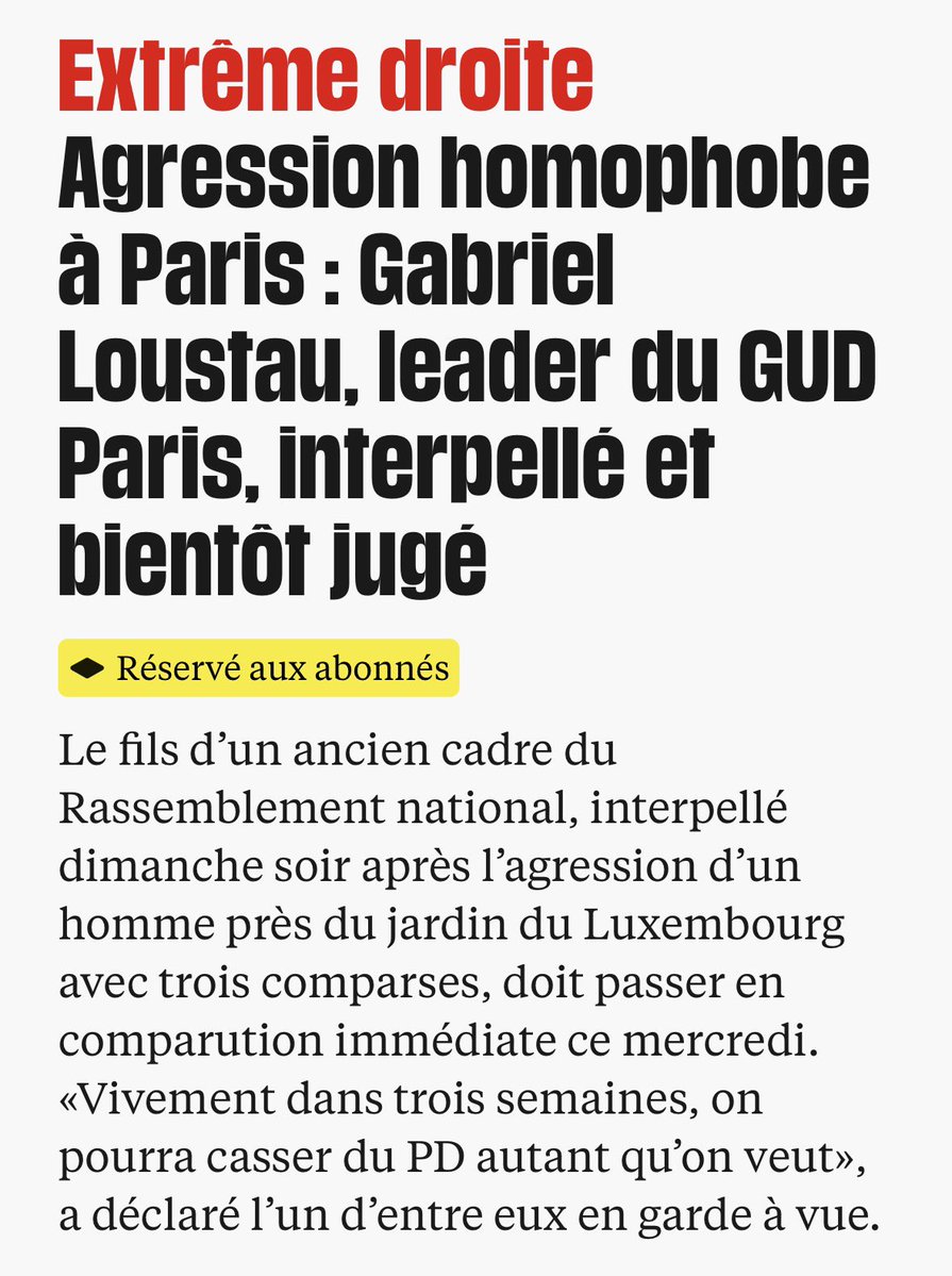 On sait très bien qui « casse du PD » dans notre pays.

L’extrême droite.