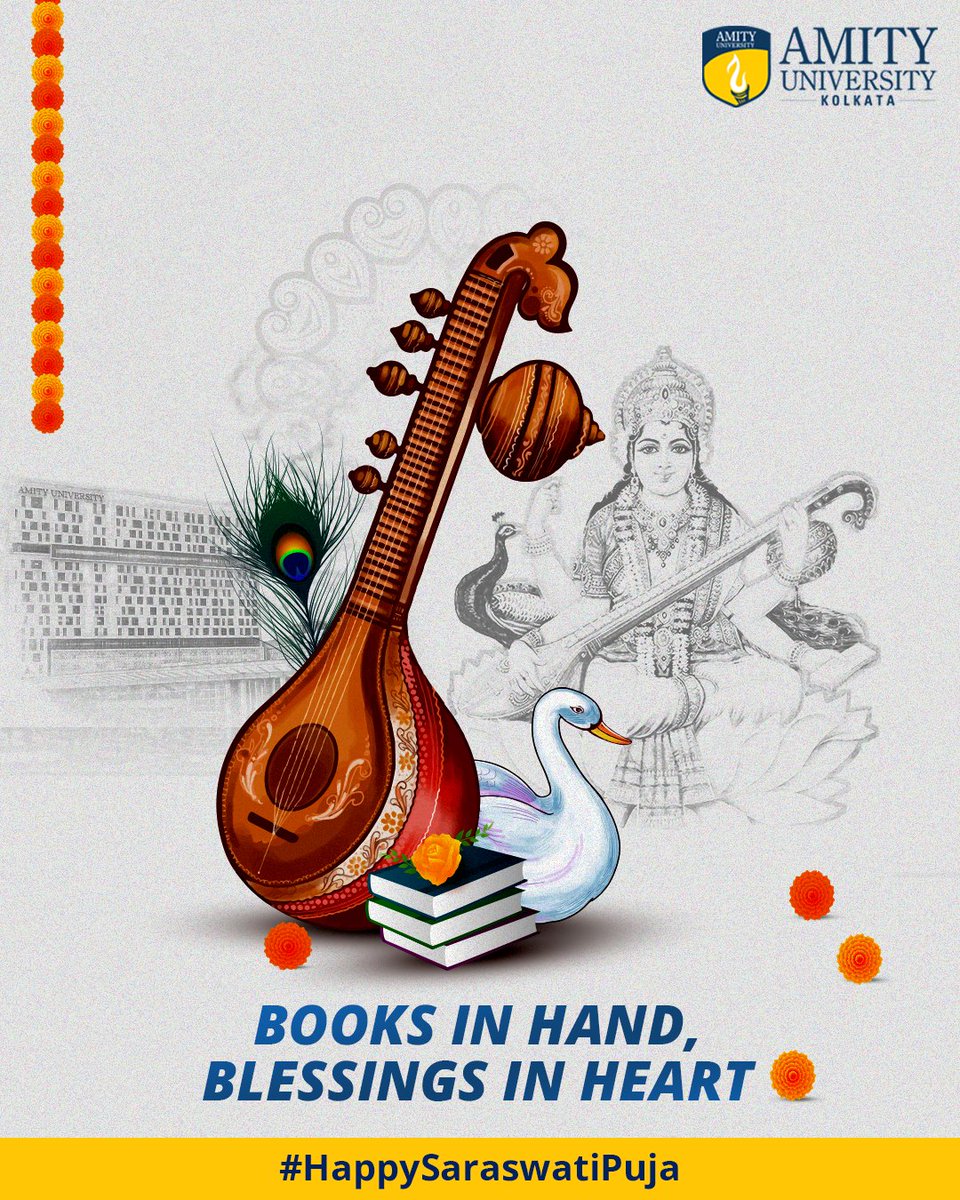 amity_kolkata's tweet photo. This Saraswati Puja, we celebrate more than a festival—we celebrate every curious question, every creative thought, and every dream taking shape at Amity University Kolkata.
#SaraswatiPuja #AmityUniversityKolkata #BlessingsOfWisdom #LearnCreateGrow #StudentLifeKolkata https://t.co/tfZ3TfaqkO