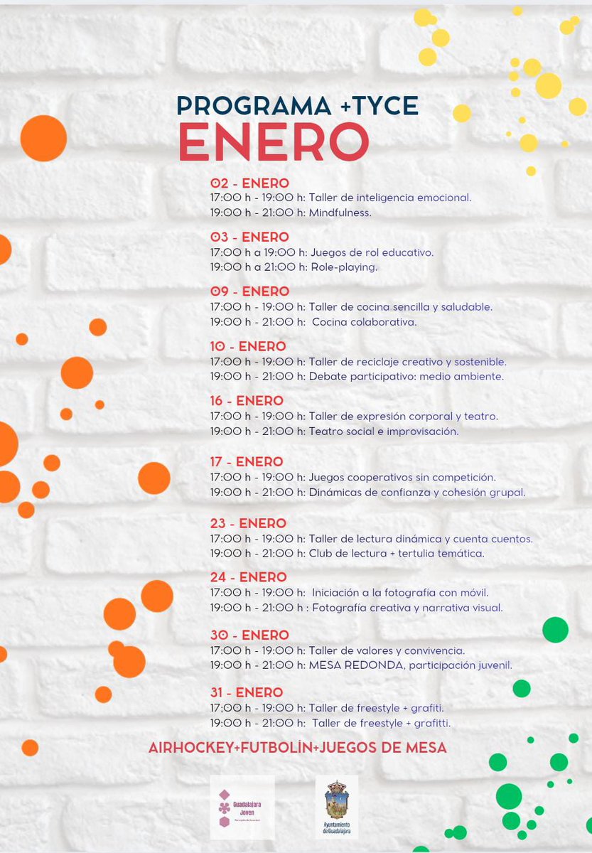 infojuvenil_GU's tweet photo. OCIO DE FIN DE SEMANA EN EL TYCE https://t.co/q9dNyEIIN9