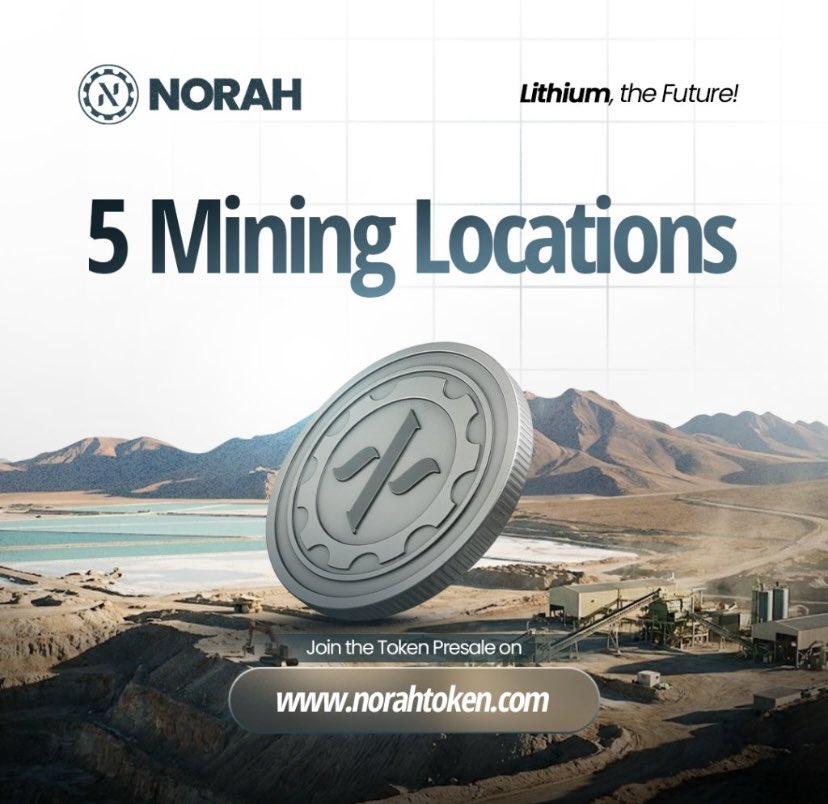 Yes, Norah mines owns 5 licenced mining locations in Nigeria. 

We're offering you a stake in our lithium reserves.

Get  Norah token today and own a piece of the future.

Join Norah presale on norahtoken.com
