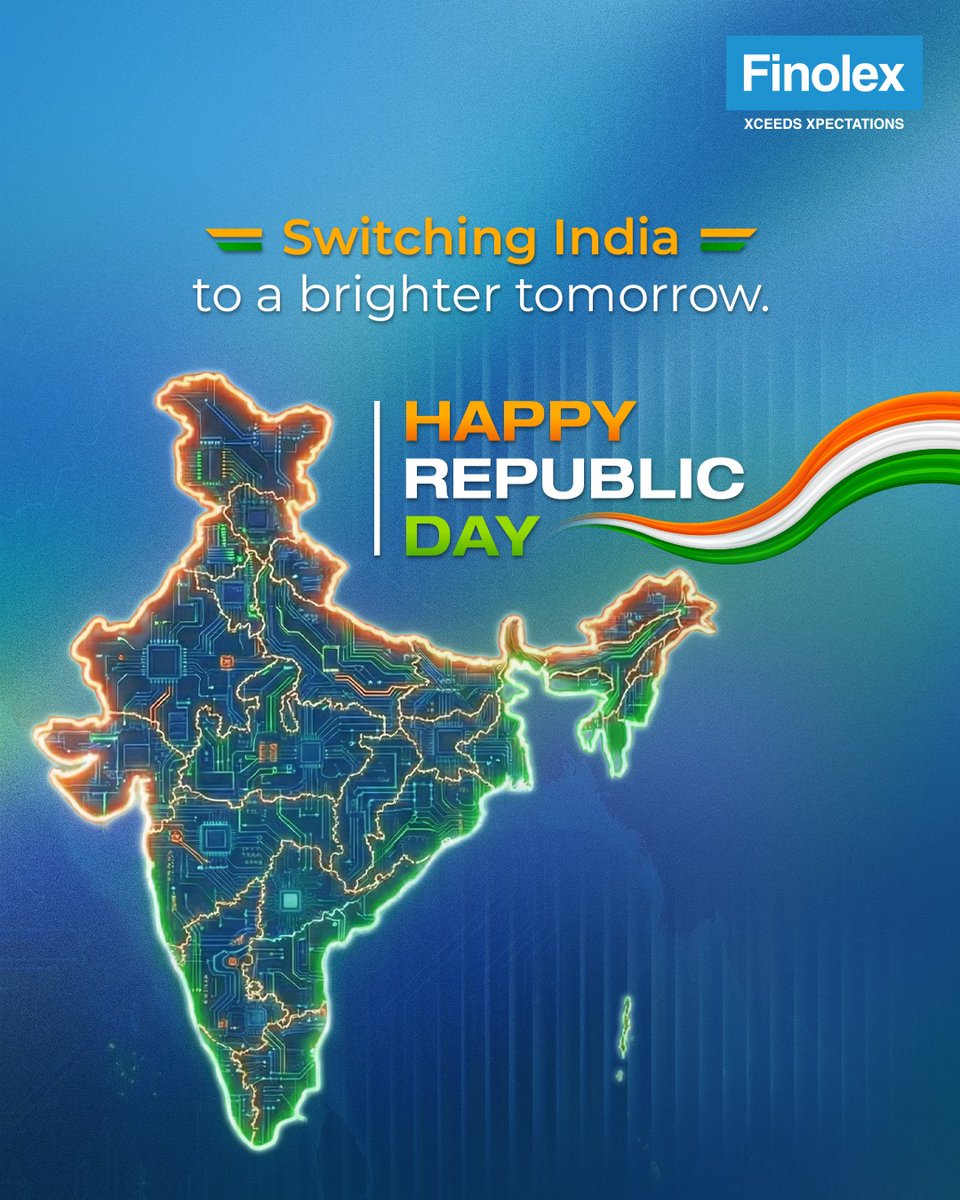 From every switchboard to every skyline, we’re all part of the same circuit—connecting homes, powering dreams and building a brighter India together.
Finolex wishes you a Happy Republic Day. 🇮🇳

#Finolex #RepublicDay