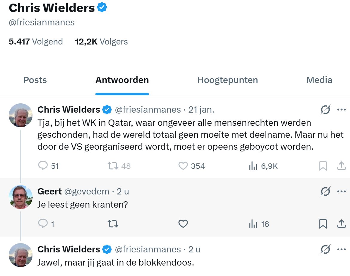 Je mag tegenwoordig niet eens maar een vraag stellen!
