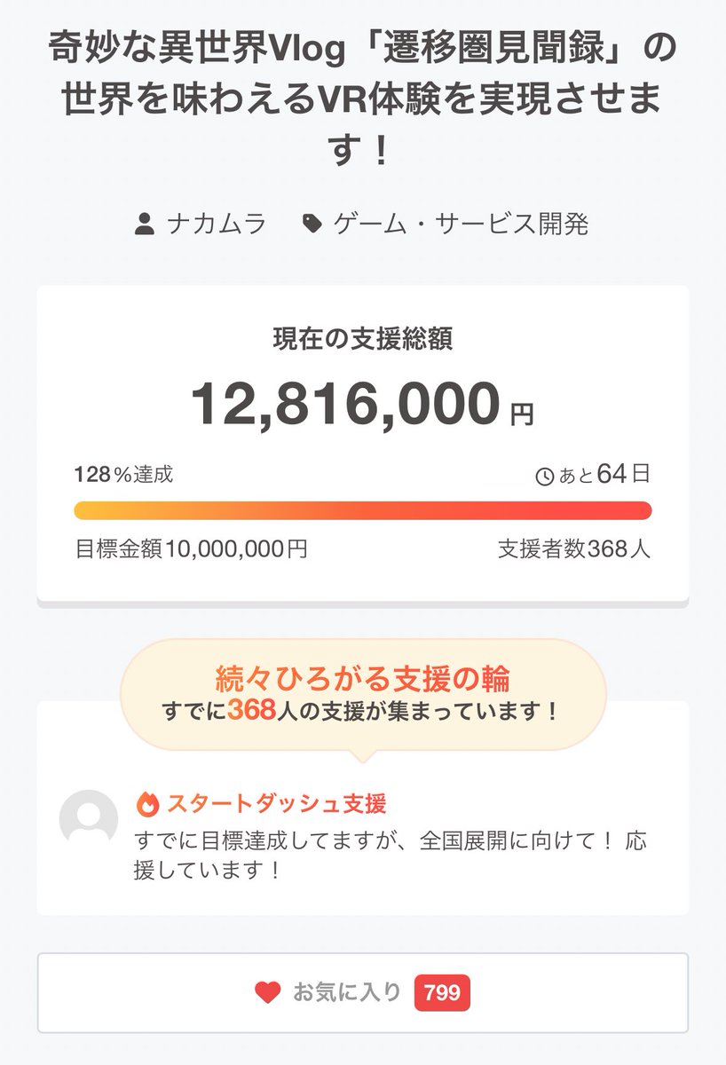 MobilisFrontier's tweet image. 【㊗️クラファン目標達成】
お陰様で開始30分で目標達成致しました🎉🎉🎉
これからも引き続き  #MobilisFrontier をよろしくお願いします。

 #遷移圏  #クラファン  #VR