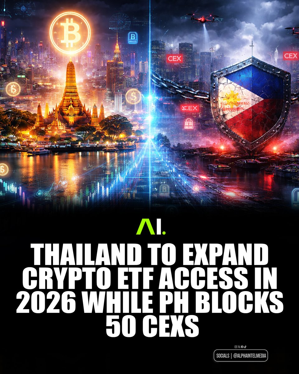 JUST IN: Thailand to Expand Crypto ETF Access in 2026 – While PH Blocks 50 CEXs

Thailand's SEC is gearing up to release new rules early in 2026 for crypto ETFs, futures trading, and tokenized products. This expands access to digital assets in a regulated way—investors get