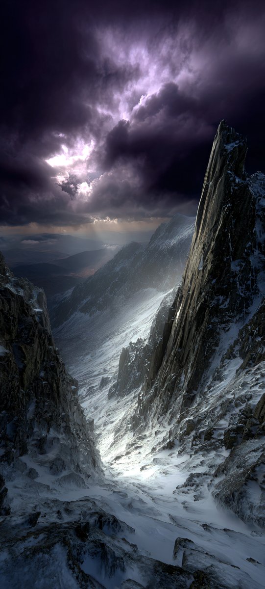 Halleyapps's tweet photo. Path-traced lightning illuminates fractal micro-displacement on snow-covered peaks. Dense volumetric fog with high-bit-depth purple caustics. Pure atmospheric entropy.
#Raytracing #VolumetricFog #VisualEngineering https://t.co/FVrT9CJlAC