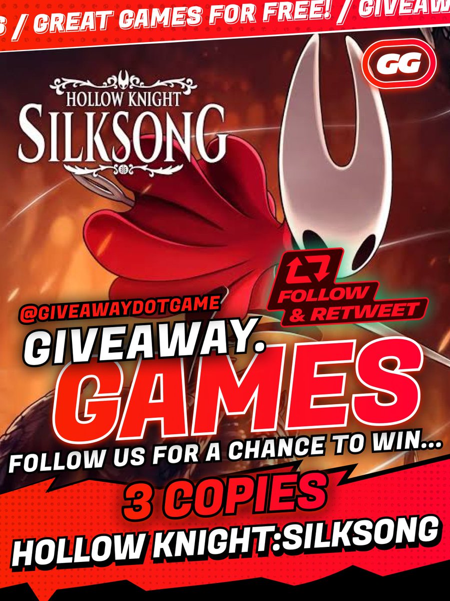 Giveawaydotgame's tweet image. We are back bigger and better! 

3 copies of Hollow Knight: Silksong up for grabs! 

- Follow us
- Leave a dot in comments
- RT

We will pick a winner next Thursday!