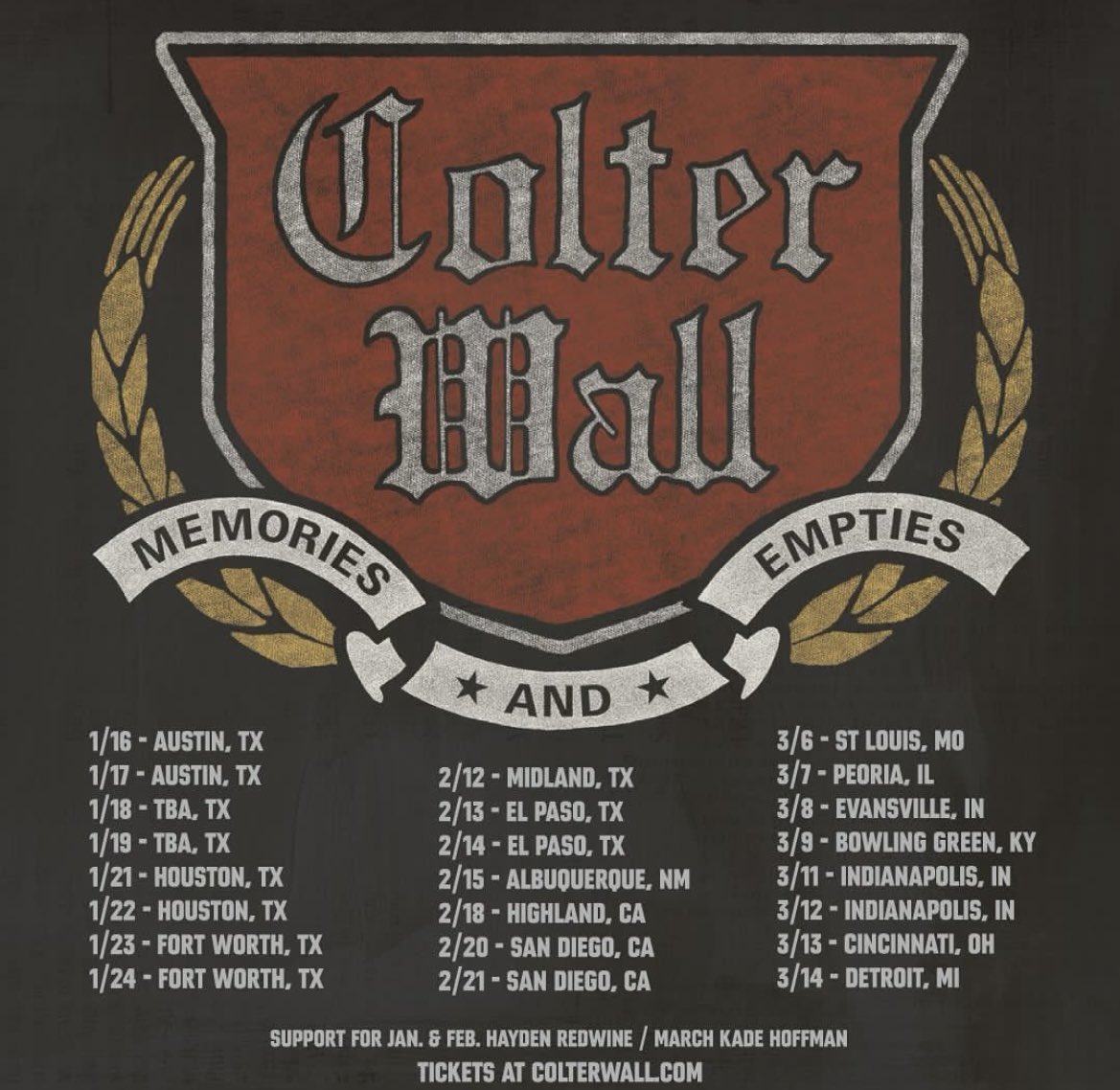 colter_wall95's tweet image. More shows announced for 2026 sign up for the presale code today at ColterWall.com