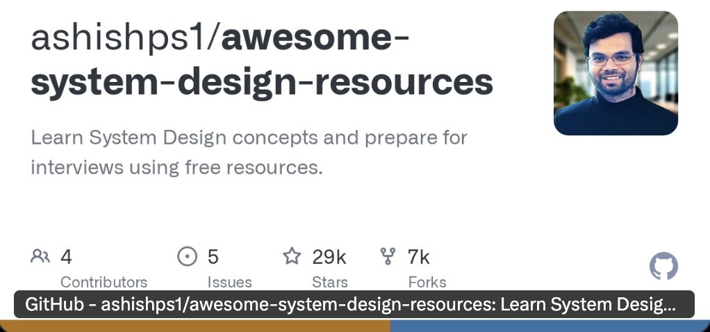4 GitHub Repositories to Prepare for 4 Different Types of Software Engineering Interviews:  

1. System Design Interviews: github.com/ashishps1/awes…

2. Low Level Design Interviews: github.com/ashishps1/awes…

3. Coding Interviews: github.com/ashishps1/awes…

4. Behavioral Interviews: