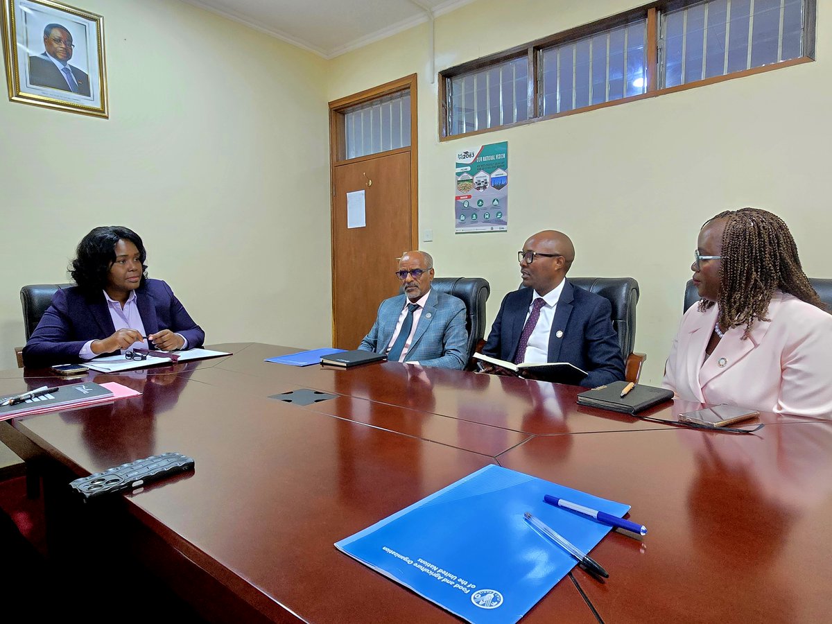 FAOMalawi's tweet photo. FAO Representative to Malawi, Mr Ali Said Yesuf, presented his letters of credence to the Minister of Agriculture, Hon. Roza Fachi Mbilizi, reaffirming FAO’s commitment to strengthened cooperation &amp; partnership. 
Read more here👉https://t.co/QZejAbGloZ https://t.co/9G9nlx3RJt