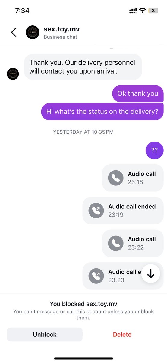 Adam Niyaz Ibrahim is scamming people, running a fake sex toy business from Aa. Mathiveri, under the name Mega N Fuel.

Please don’t transfer him any money for sex toys.

If you want legit sex toys, contact Sajidha’s bodyguard Badhuru or someone credible like that. They deliver.